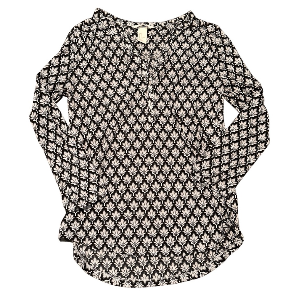 Floral Button Up Blouse - H&M - Lightweight - Longsleeve